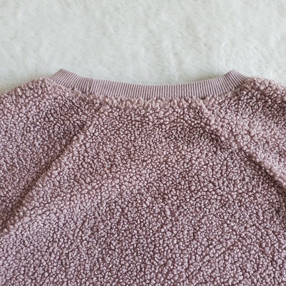 UNIVERSAL THREAD Sherpa Scoop Neck Raglan Pullover Mauve Sweater SZ XS - Picture 8 of 12